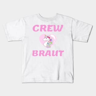 Bachelorette Party Shirt Unicorn Crew Bride Kids T-Shirt